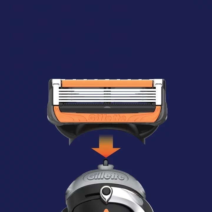 Gillette Fusion - Set 8 Lưỡi Dao Cạo Râu Thay Thế Gillette Fusion 5+1 Lưỡi Kép