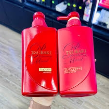 Tsubaki - Bộ Dầu Gội Xả Premium Moist Màu Đỏ (490ml x 2)