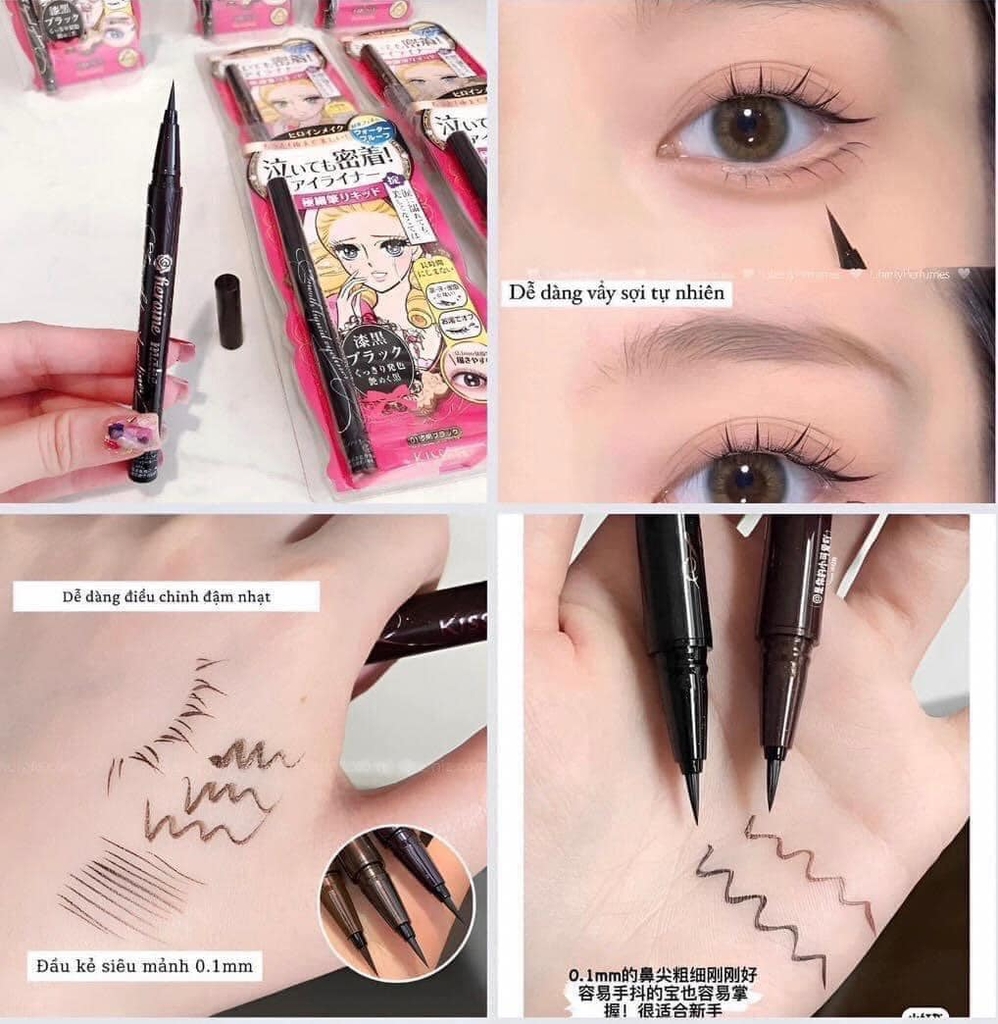 Kissme - Kẻ Mắt Heroine Make KISSME Dạng Gel Lâu Trôi (Đen) 6g