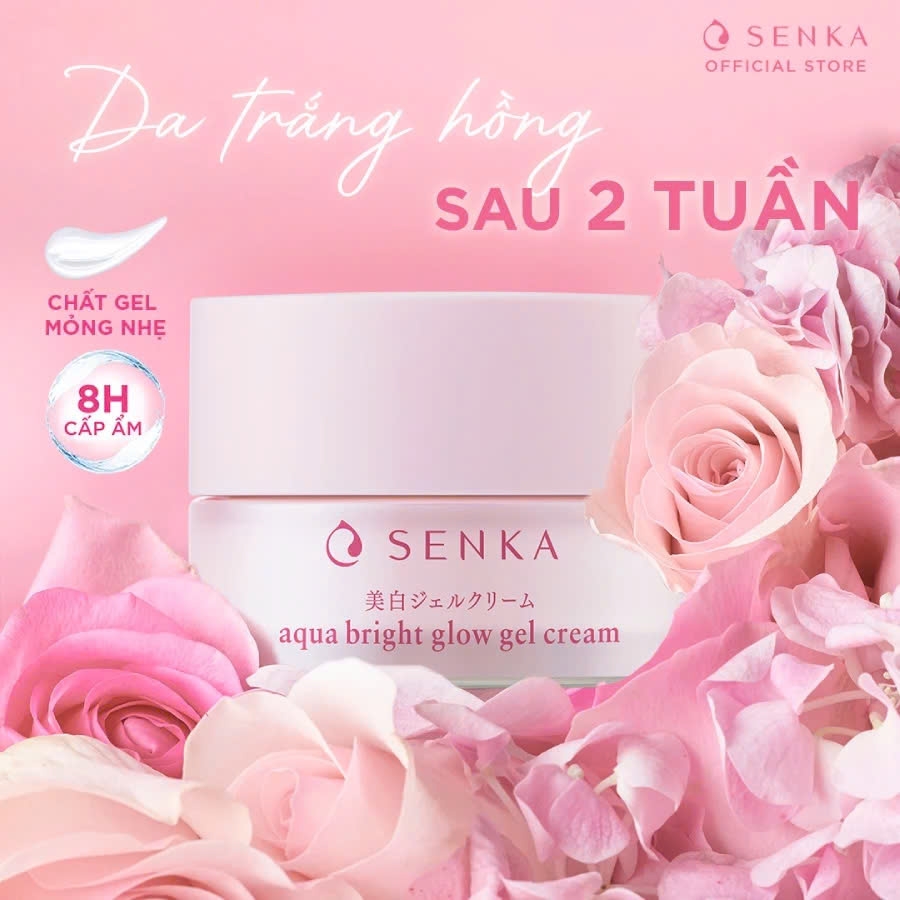 Senka - Kem Dưỡng Trắng Da Ban Đêm Senka White Beauty Glow Gel Cream 50g
