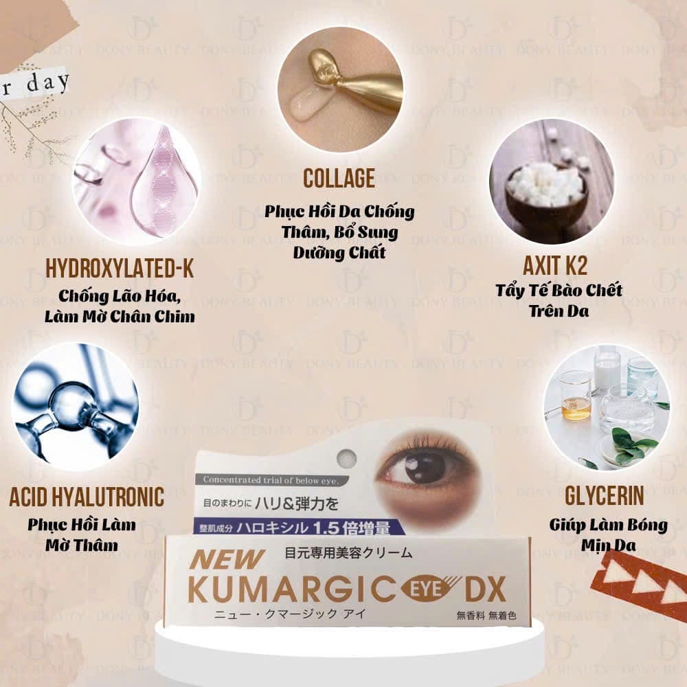 Kumargic - Kem Mắt Kumargic Xóa Thâm Quầng Và Bọng Mắt 20g