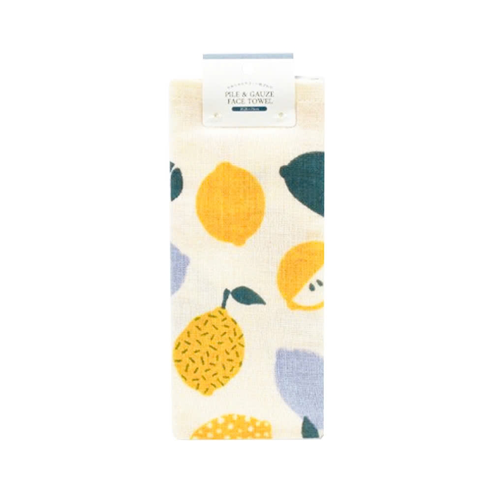 Pile & Gauze - Khăn Mặt Cotton Cao Cấp 2 Lớp Mẫu Hoa Quả