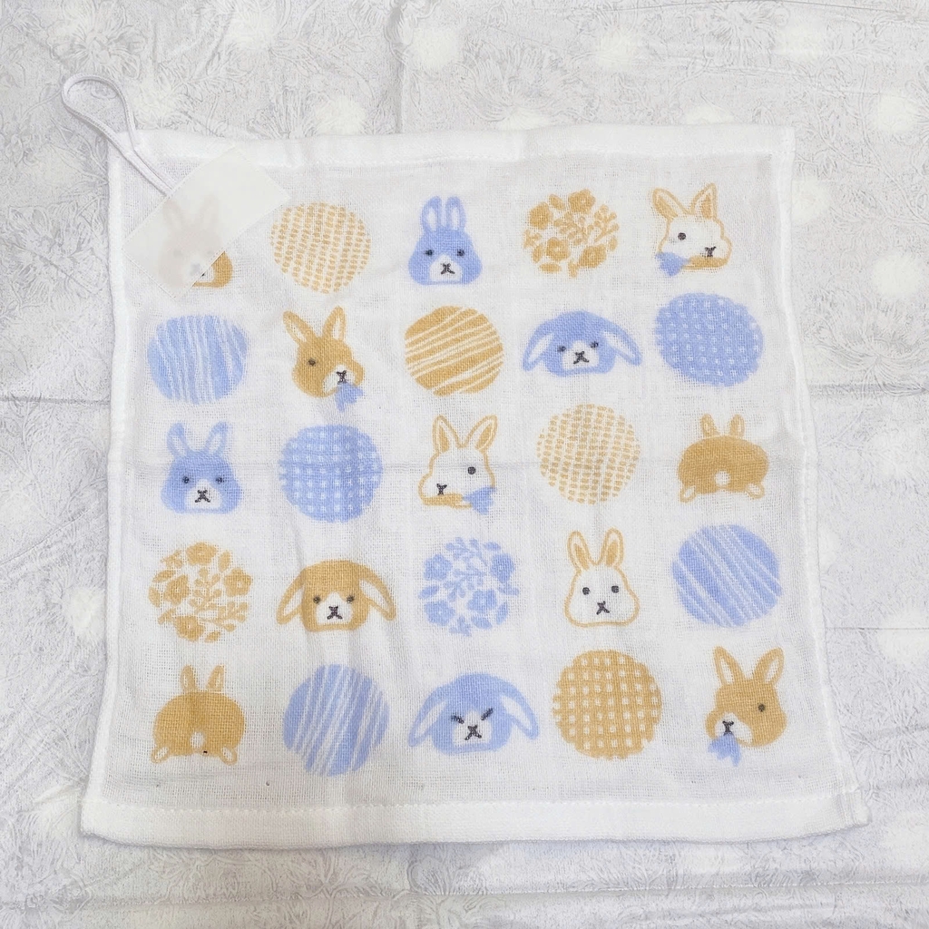 Kyowa - Khăn Mặt Xô Siêu Thấm Hút Mẫu Thỏ Organic Pile & Gauze