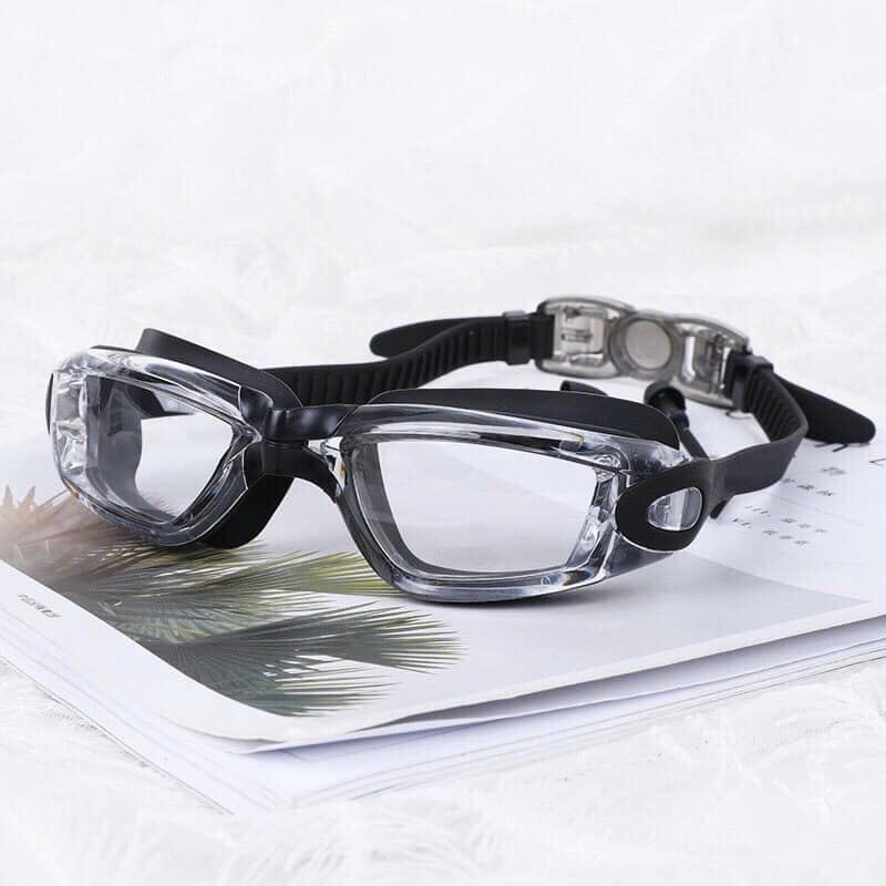 Goggles - Kính Bơi Kháng Khuẩn, Chống Mờ Cao Cấp Goggles Nhật Bản (Màu Đen)