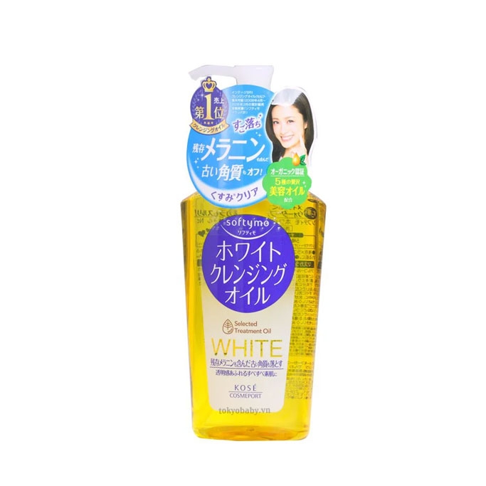 KOSE - Dầu Tẩy Trang Dưỡng Trắng Softymo White Cleansing Oil 230ml
