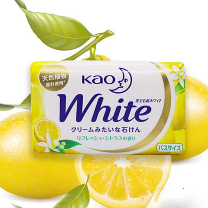 Kao - Xà Phòng White Hương Cam Chanh Làm Sạch Dưỡng Ẩm (130g)