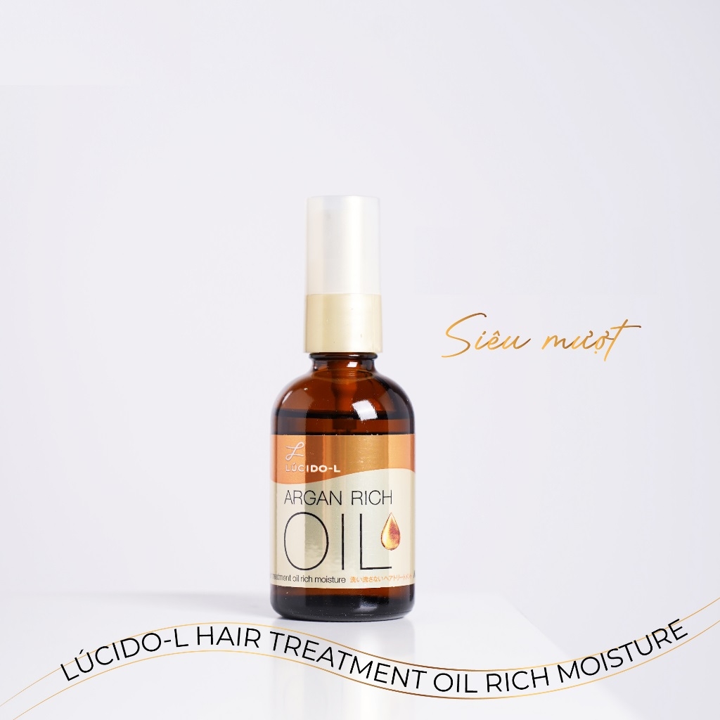 Lucido - Dầu Dưỡng Tóc Bóng Mượt Lucido-L Argan Rich Oil Màu Vàng (Dưỡng Ẩm Chuyên Sâu)
