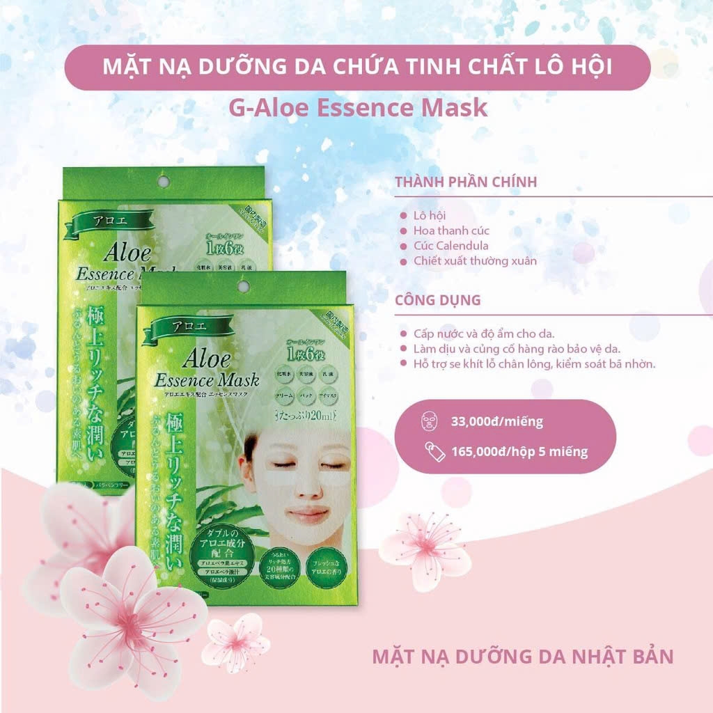G-Face - Mặt Nạ Dưỡng Da Chứa Tinh Chất Lô Hội G Face Mask AL