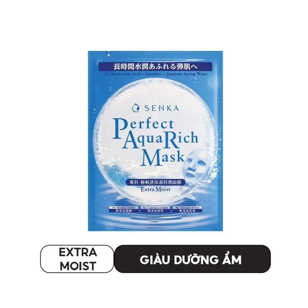 Senka - Mặt Nạ Giàu Ẩm Senka Perfect Aqua Rich Extra Moist Mask 25ml