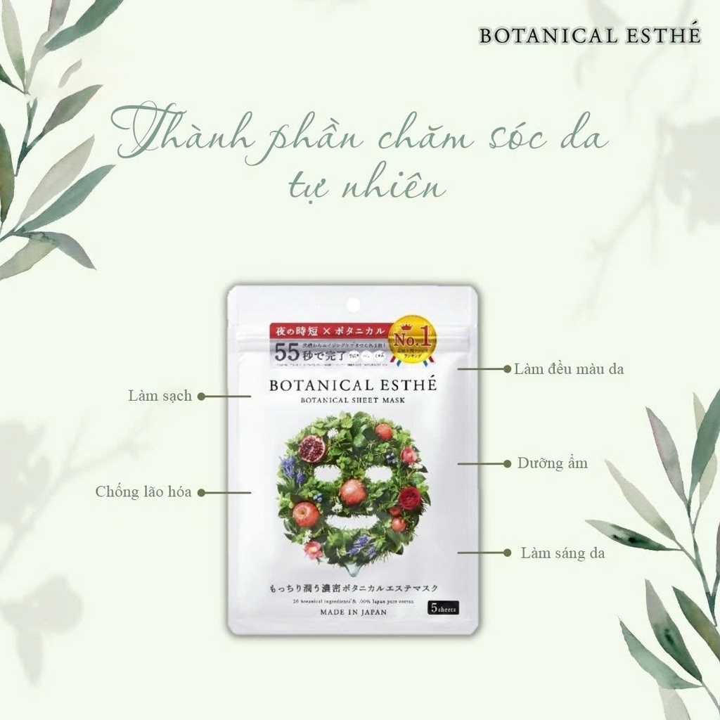 Botanical Esthe - Mặt Nạ Thảo Mộc Đa Năng Botanical Esthe Hộp 30 Miếng Mẫu 1