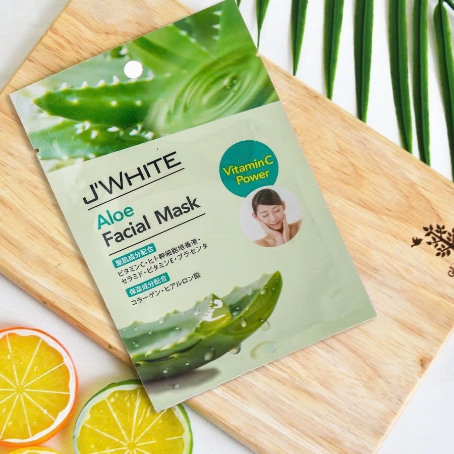 J'White - Mặt Nạ Tinh Chất Lô Hội J'White 25g Dưỡng Ẩm, Dưỡng Trắng