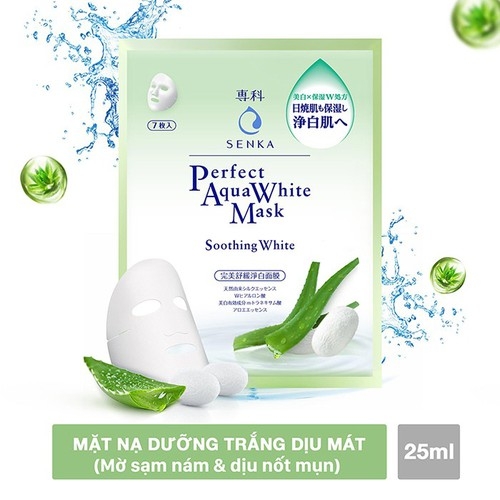 Senka - Mặt Nạ Dưỡng Trắng Dịu Mát Da Senka Soothing White 25ml