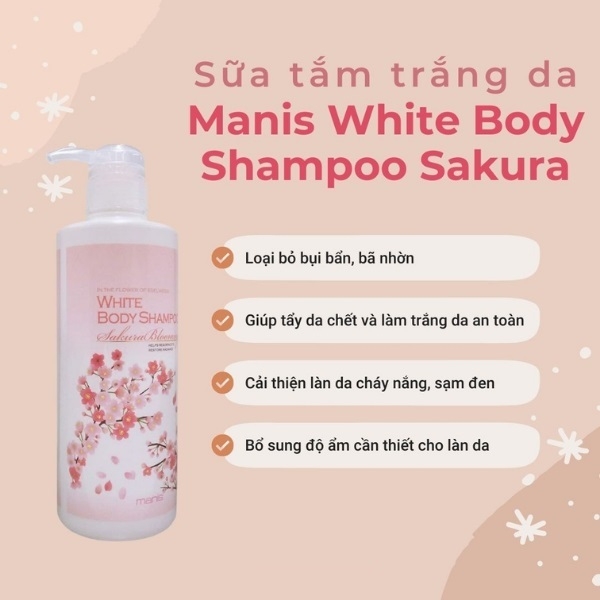 Nexans - Sữa Tắm Trắng Da Manis Hoa Anh Đào 450ml