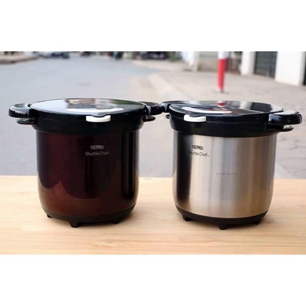 Nồi Ủ Chân Không Đa Năng Thermos KBG-4500-CS 4,5 lit Nhật Bản ( Màu Bạc)