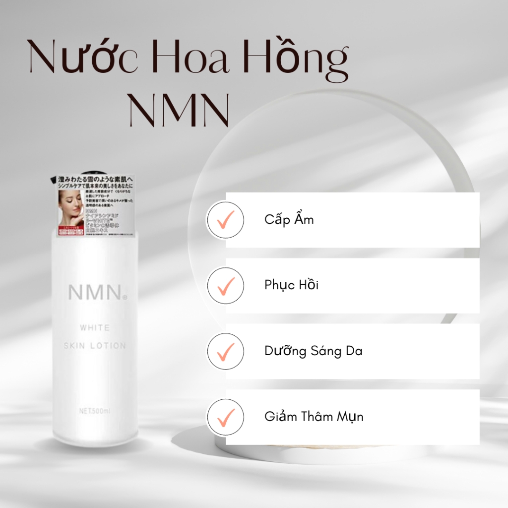 Nước Hoa Hồng Gel Dưỡng Tế Bào Gốc White All In One Nhật Bản White Skin Lotion Dưỡng Trắng, Cải Thiện Nếp Nhăn, Lão Hóa Chai 500ml
