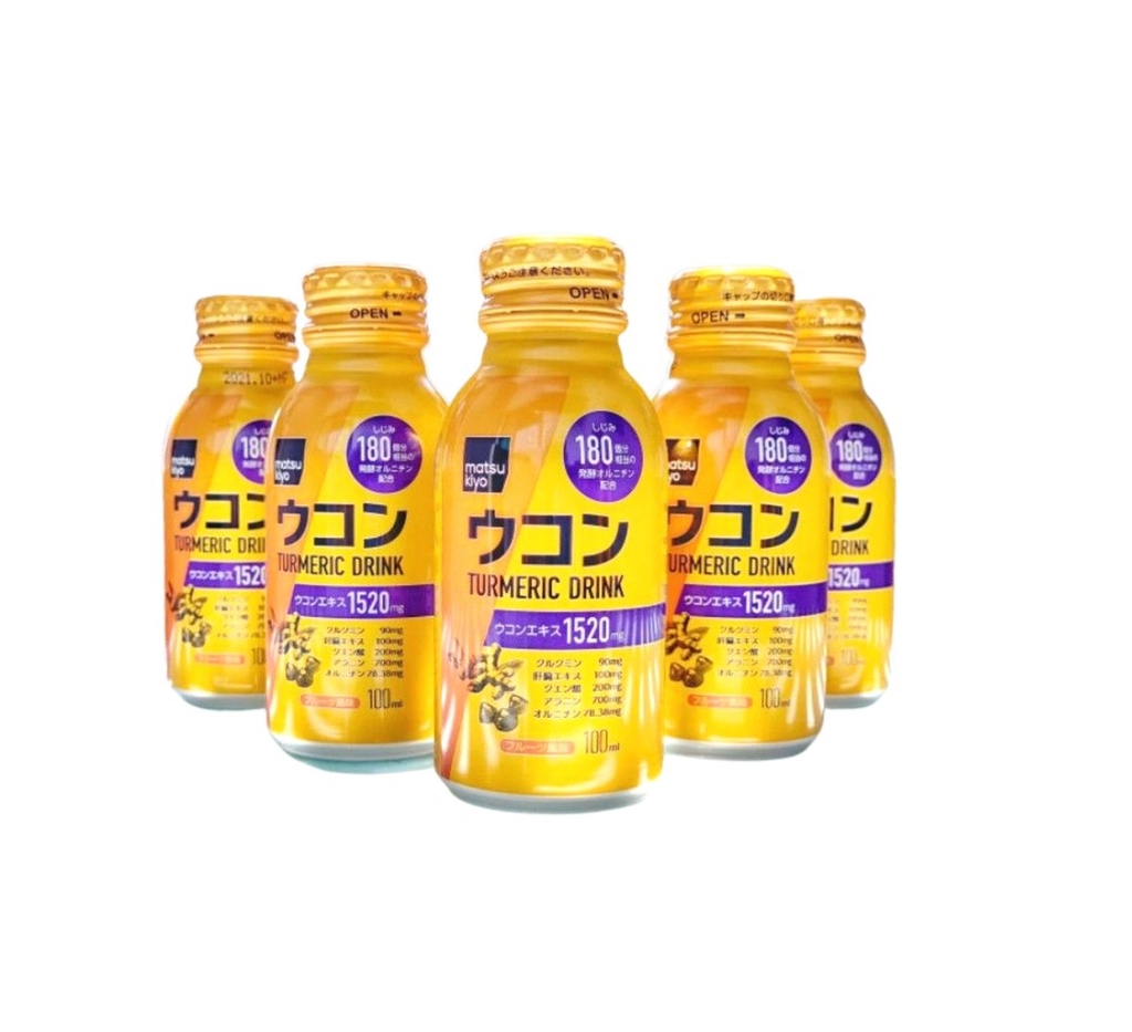 Matsukiyo Turmeric - Nước Uống Tinh Chất Nghệ Bổ Gan, Chống Oxy Hóa (Lốc 6 x 100ml)