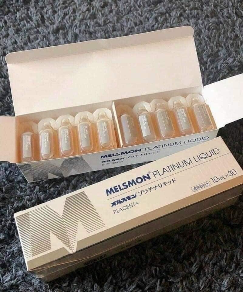 TẾ BÀO GỐC NHAU THAI MELSMON PLATINUM LIQUID PLACENTA 30 ỐNG X 10ML dạng uống