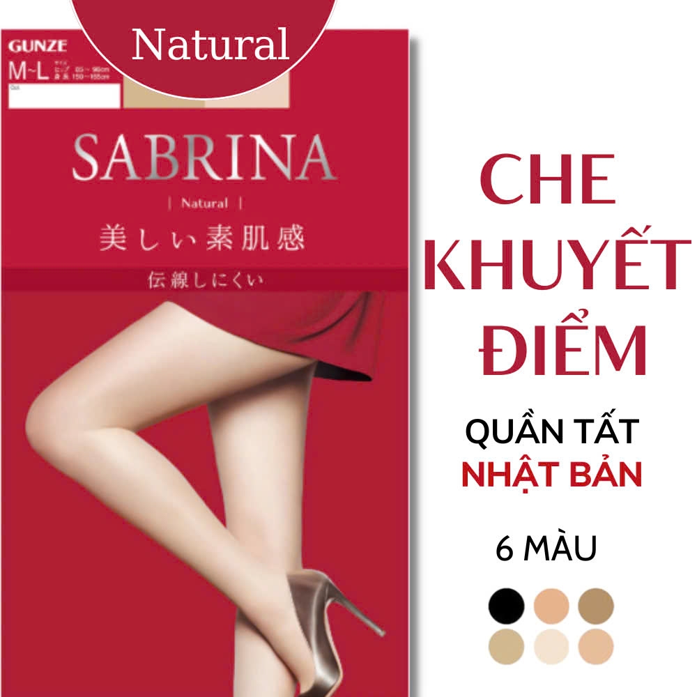 Gunze - Quần Tất Sabrina Natural Gunze Size M-L Màu Da Chân