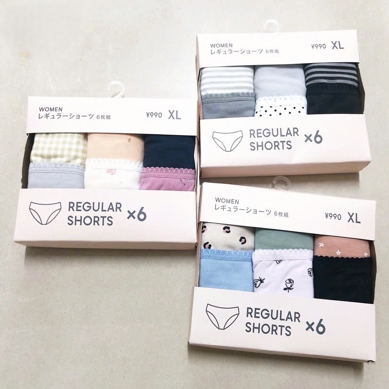 Gu Uniqlo - Set 6 Chiếc Quần Chip Gu Uniqlo Nhật Bản (Size XL)