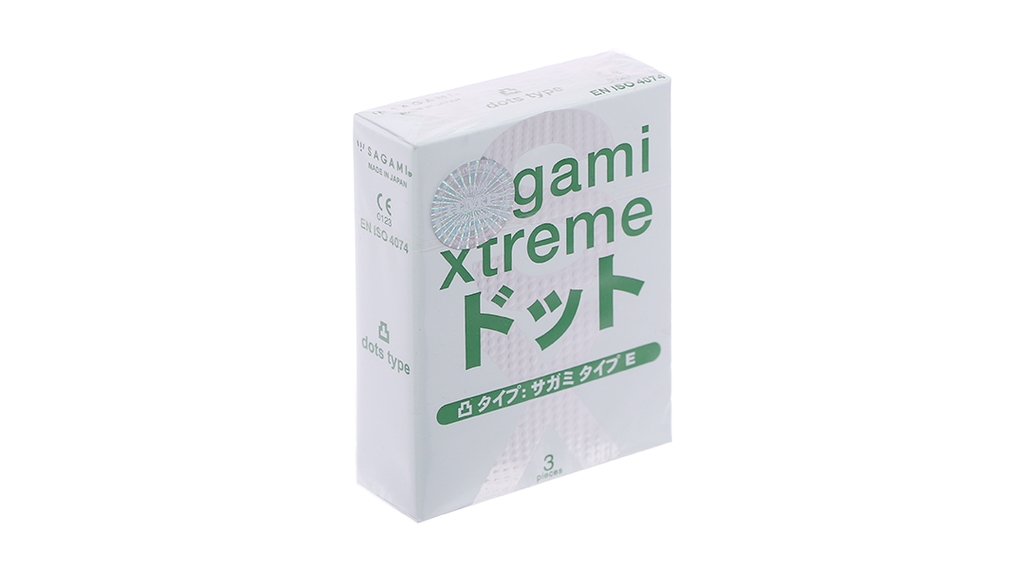 Sagami - Bao Cao Su Sagami Xtreme White Có Gai 0.03mm - 3 Chiếc