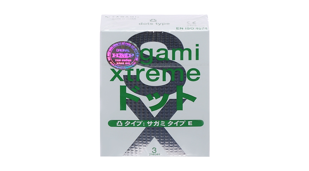 Sagami - Bao Cao Su Sagami Xtreme White Có Gai 0.03mm - 3 Chiếc