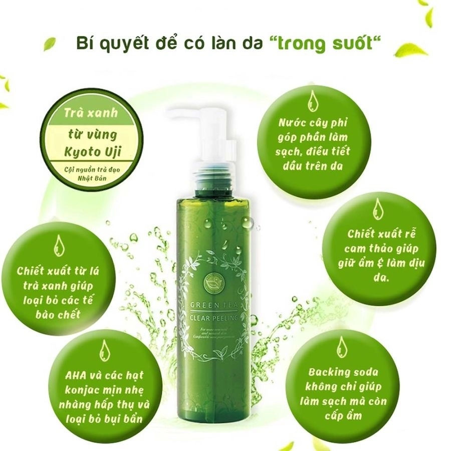 Santa - Gel Tẩy Da Chết Santa Marche Green Tea Clear Peeling 200ml