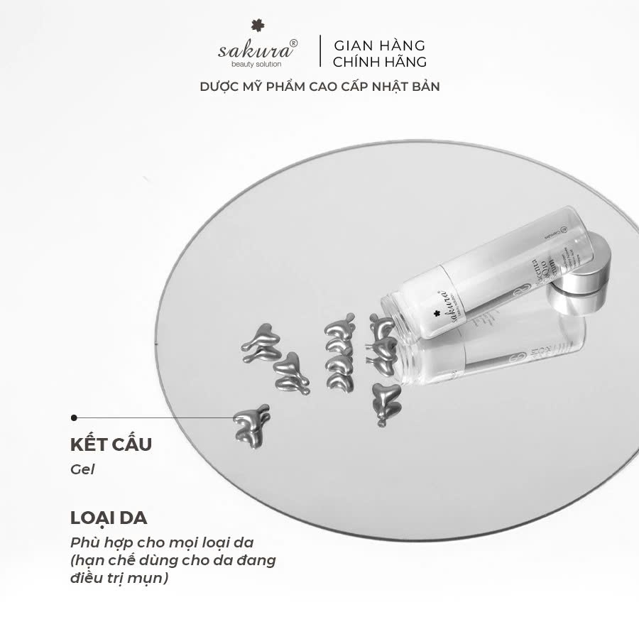 Sakura Beauty - Serum Dưỡng Trắng Chống Lão Hóa Sakura Placenta CoQ10