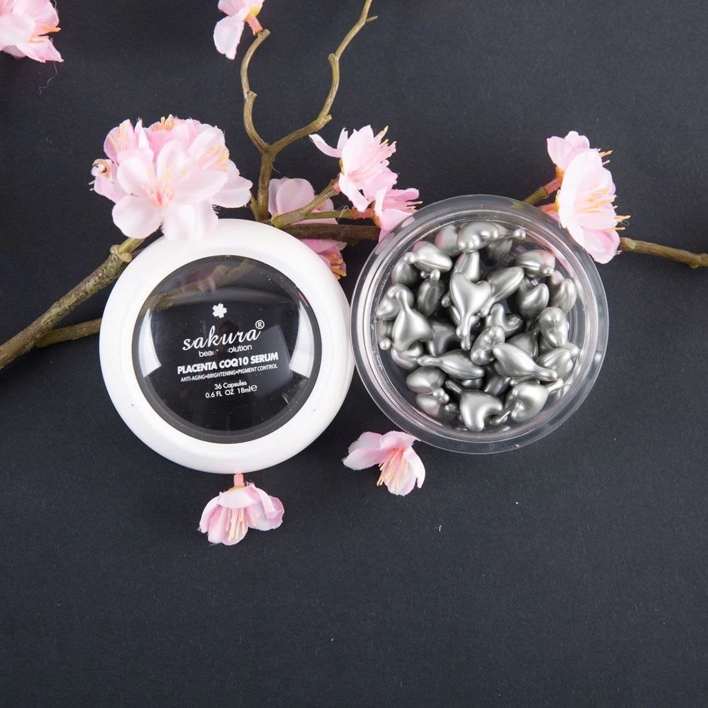 Sakura Beauty - Serum Dưỡng Trắng Chống Lão Hóa Sakura Placenta CoQ10