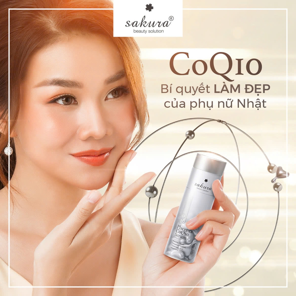 Sakura Beauty - Serum Dưỡng Trắng Chống Lão Hóa Sakura Placenta CoQ10