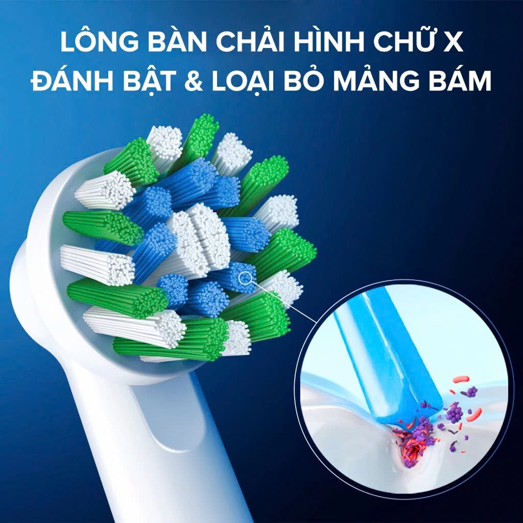 Oral-B - Set 2 Đầu Bàn Chải Điện Thay Thế Oral-B Nhật Bản Mẫu 1 CrossAction