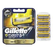GILLETTE_Set 4 lưỡi dao cạo râu Gillette Fusion Nhật Bản 5 lưỡi kép ( màu xanh)