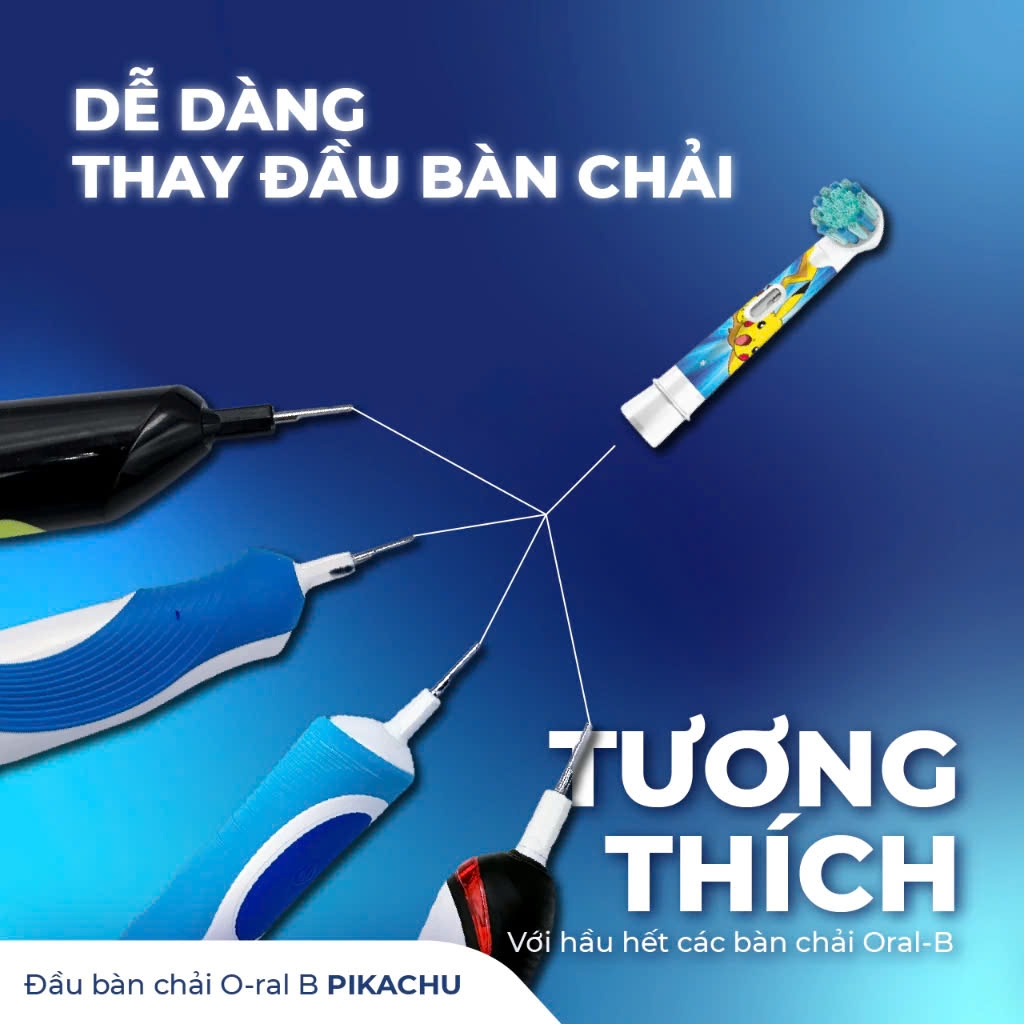 Oral-B - Set 2 Đầu Bàn Chải Điện Thay Thế Oral-B Kid Nhật Bản