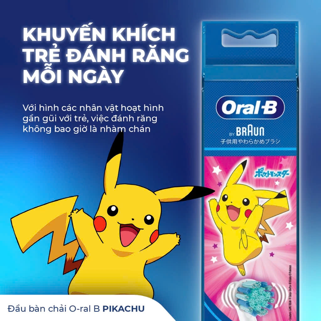 Oral-B - Set 2 Đầu Bàn Chải Điện Thay Thế Oral-B Kid Nhật Bản