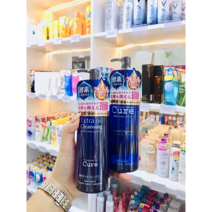 Cure Extra Oil Cleansing - Dầu Tẩy Trang Chai Xanh 200ml