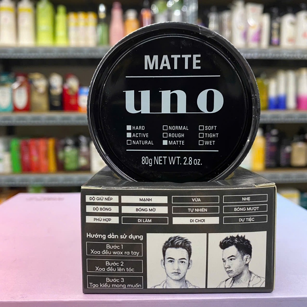 Shiseido - Gel Vuốt Tóc Uno Matte 80g Tạo Kiểu Tóc Vuốt Dựng Phong Cách