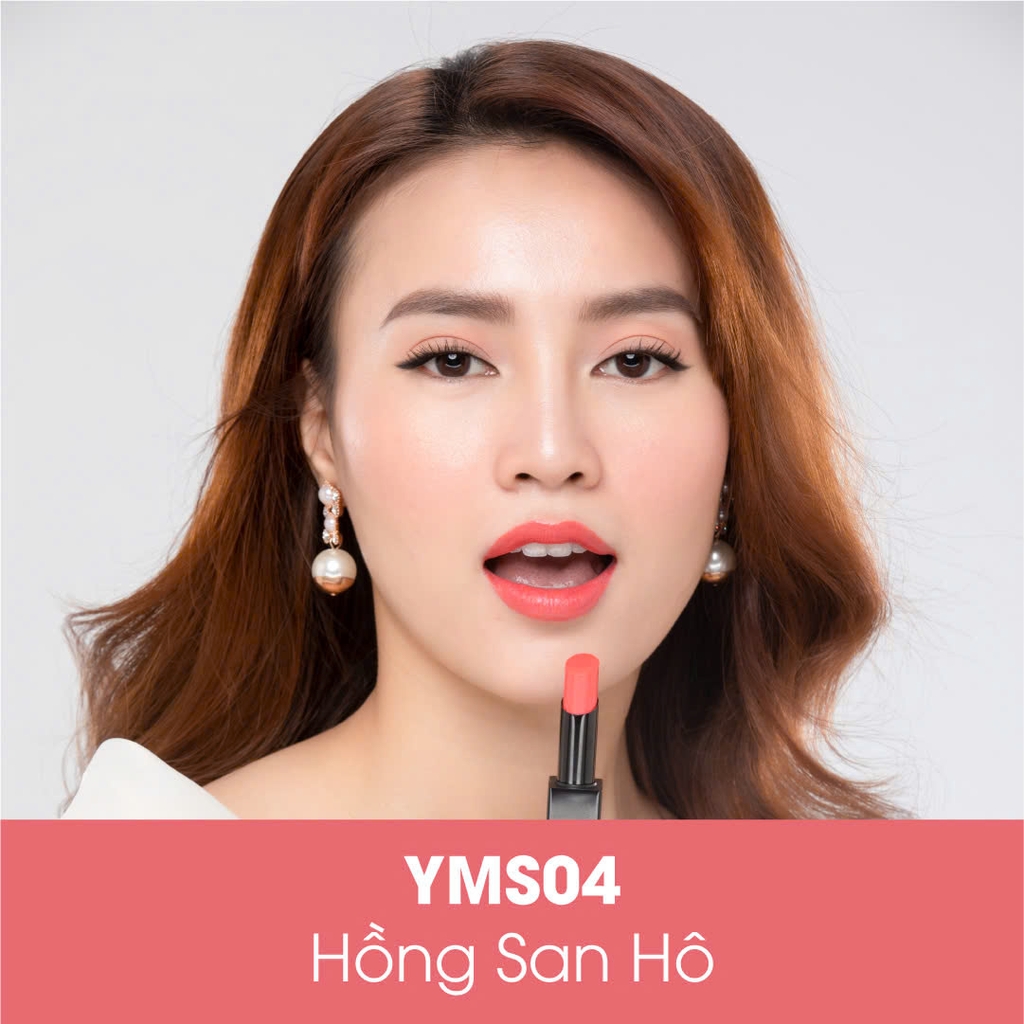 Yameisakura - Son Dưỡng YumeiSakura Collagen YMS04 Coral Pink (Hồng san hô)