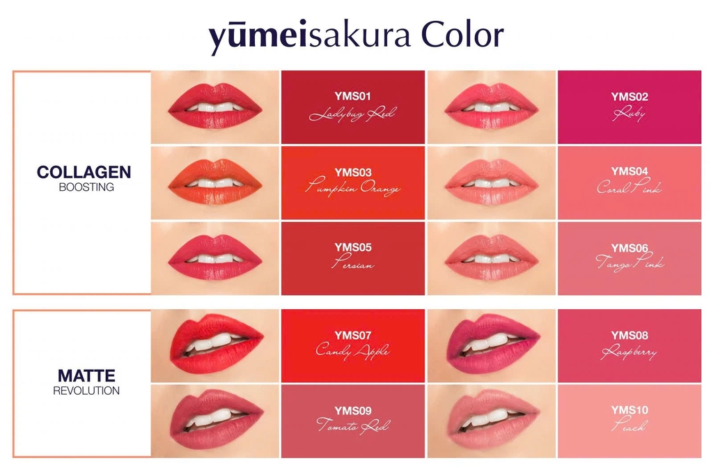 YumeiSakura - Son Dưỡng YumeiSakura Collagen YMS05 Persian (Hồng đào)