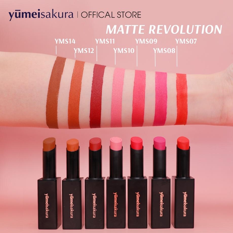 YUMEISAKURA_Son Lì YumeiSakura Matte Revolution YMS08 Raspberry - Hồng nguyên bản