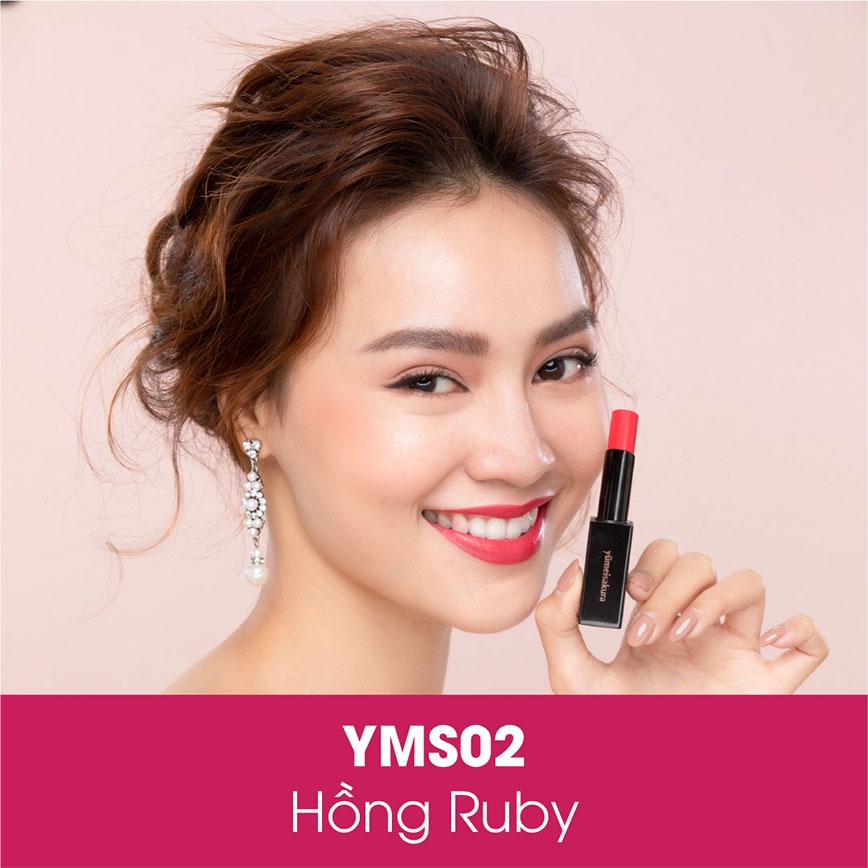 YumeiSakura - Son Dưỡng YumeiSakura Collagen YMS02 Ruby (Hồng Ruby)