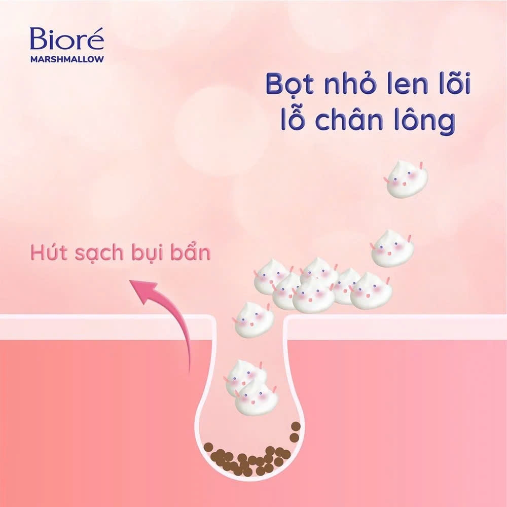 Bioré - Sữa Rửa Mặt Tạo Bọt Bioré Marshmallow Dưỡng Ẩm 150ml