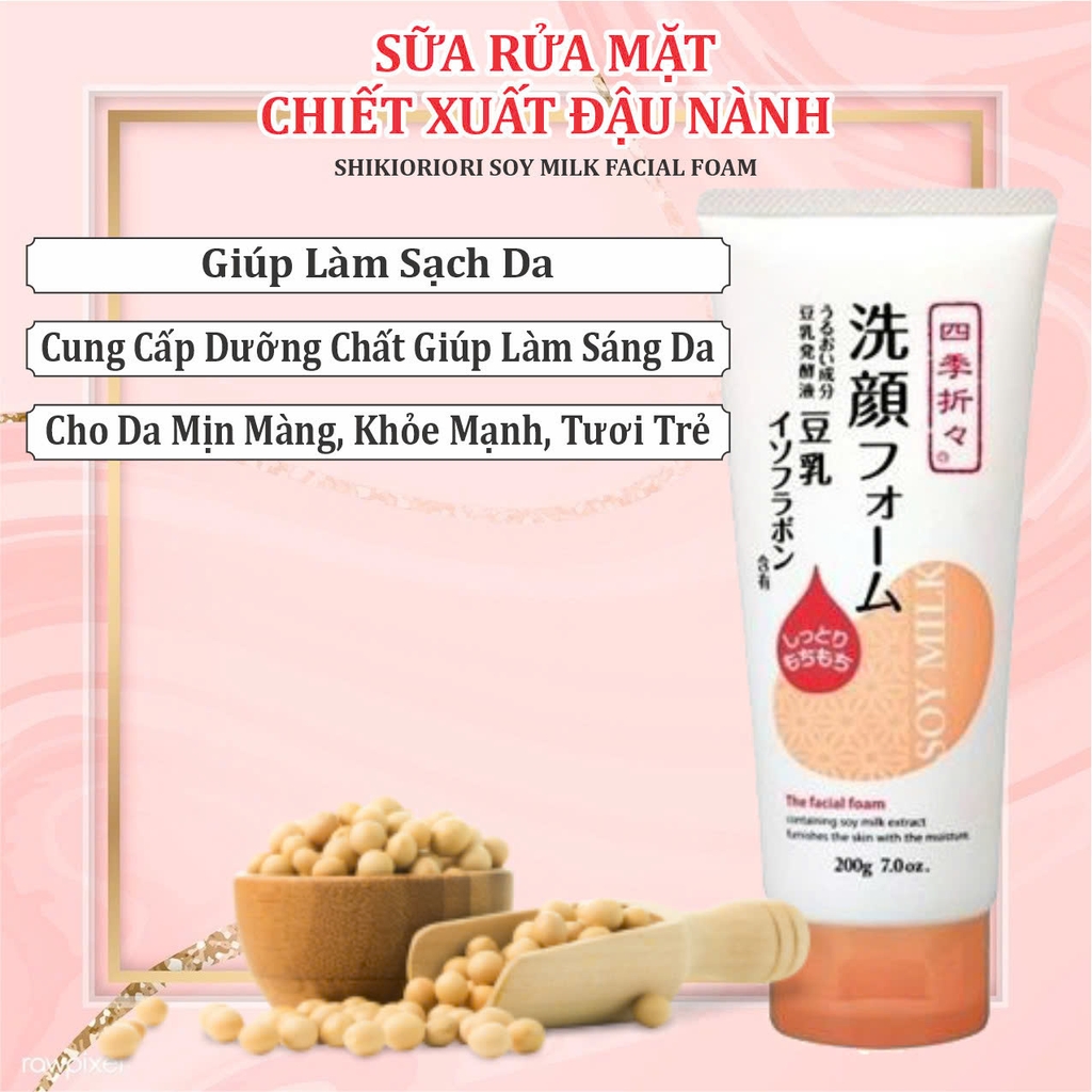 Kumano - Sữa Rửa Mặt Dưỡng Ẩm Sữa Đậu Nành Soy Milk The Facial Foam 200g