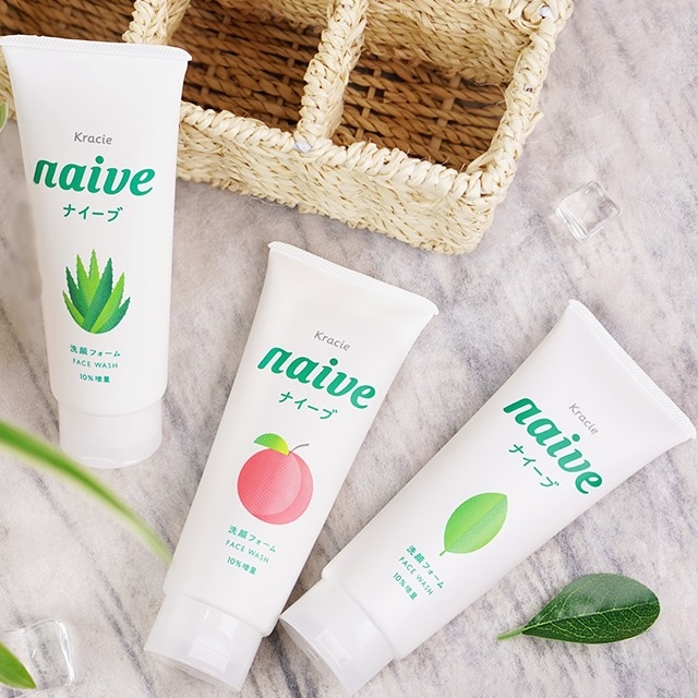 KRAICE_Sữa Rửa Mặt Naive Kracie Chiết Xuất Trà Xanh Cho Da Dầu Mụn 143g