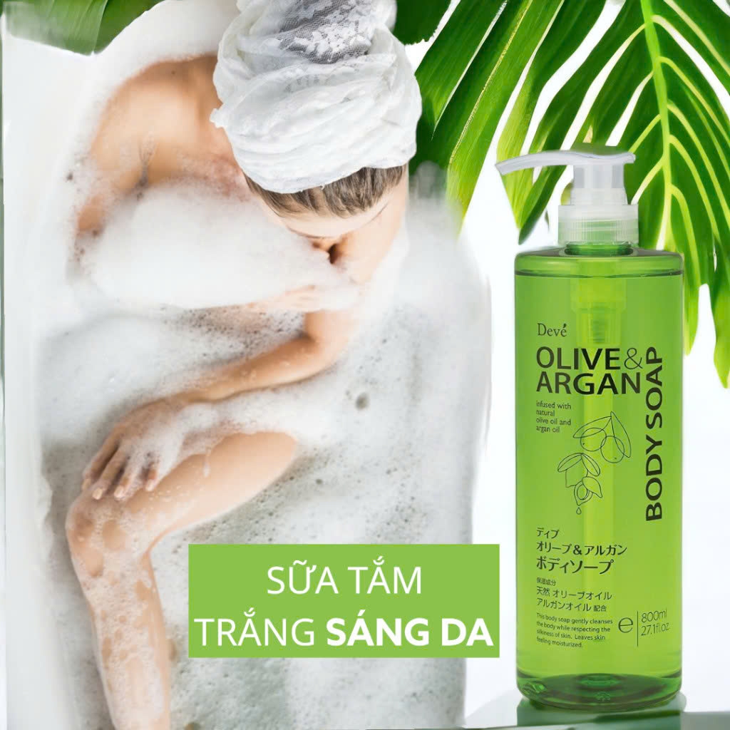Kumano - Sữa Tắm Chiết Xuất Olive & Argan Deve 800ml