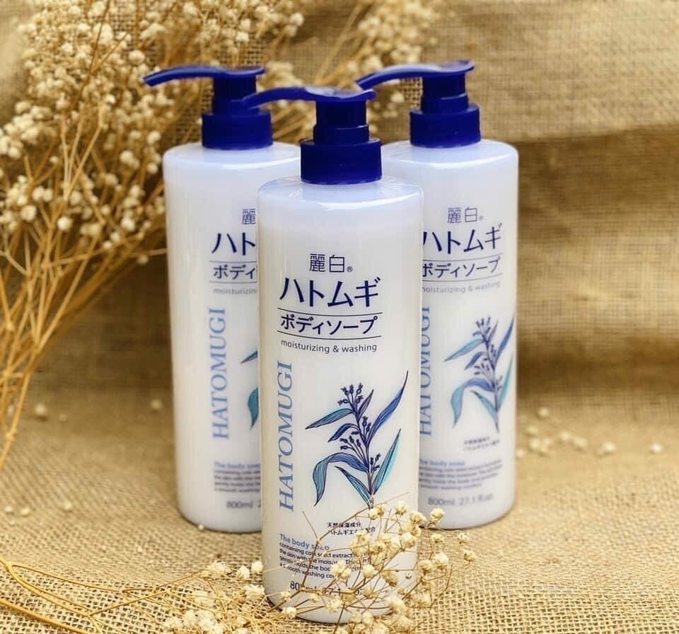 HATOMUGI - Sữa Tắm Hatomugi Dưỡng Ẩm & Làm Sáng Da 800ml