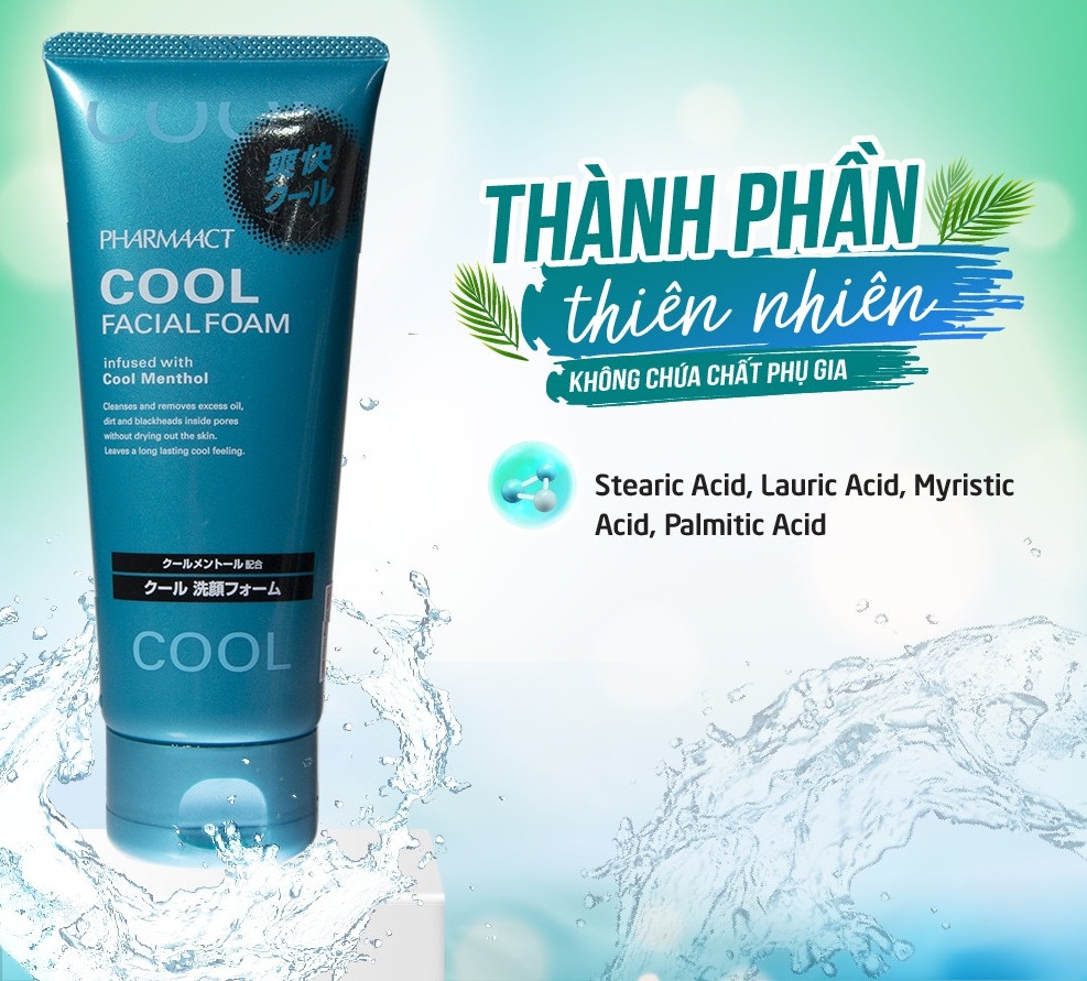Sữa rửa mặt bạc hà  Pharmaact Cool 130g