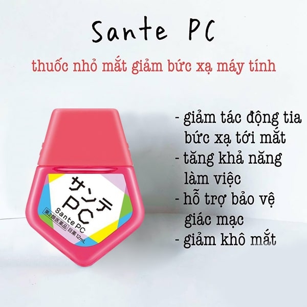 Santen - Nhỏ mắt Santen PC ngừa ánh sáng xanh