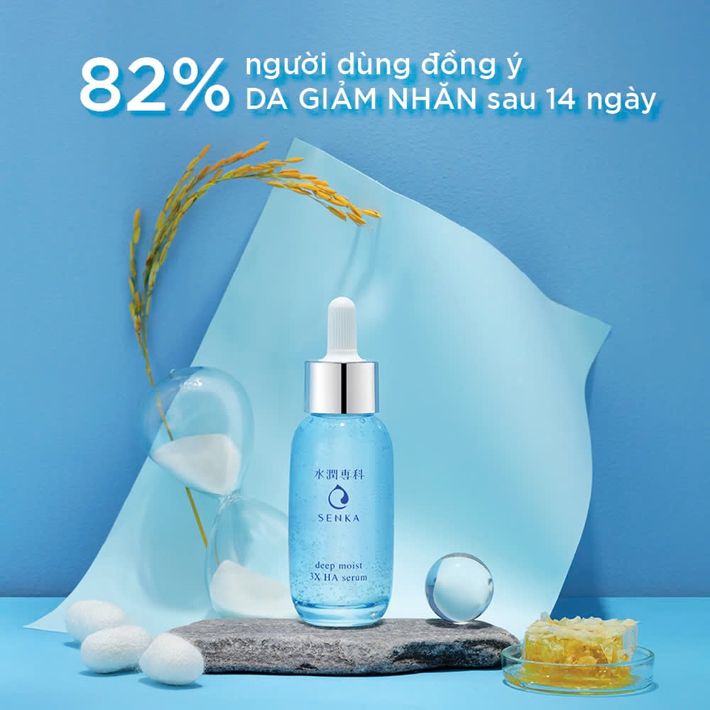 Senka - Tinh Chất Senka Dưỡng Ẩm Chuyên Sâu Và Ngừa Lão Hóa 30ml Deep Moist 3X HA Serum