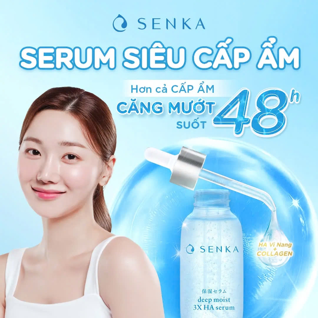 Senka - Tinh Chất Senka Dưỡng Ẩm Chuyên Sâu Và Ngừa Lão Hóa 30ml Deep Moist 3X HA Serum