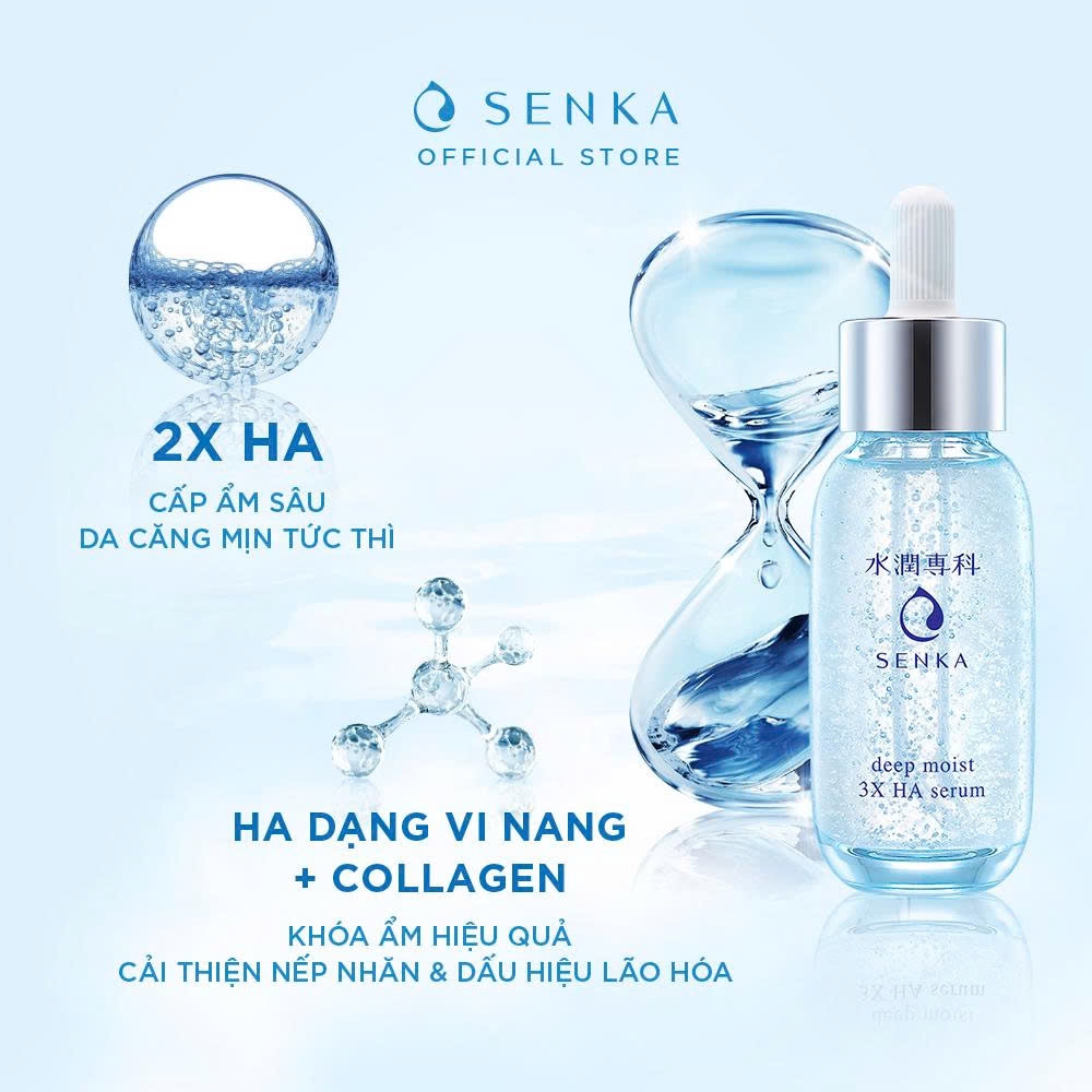 Senka - Tinh Chất Senka Dưỡng Ẩm Chuyên Sâu Và Ngừa Lão Hóa 30ml Deep Moist 3X HA Serum