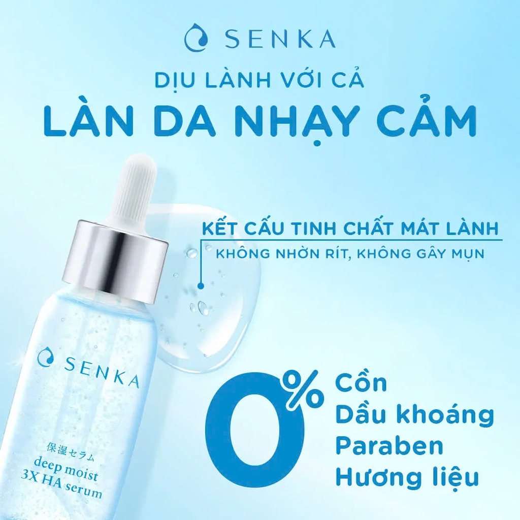 Senka - Tinh Chất Senka Dưỡng Ẩm Chuyên Sâu Và Ngừa Lão Hóa 30ml Deep Moist 3X HA Serum